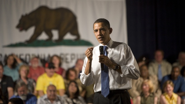 The President participates in a town hall in California