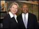 Secretary Spellings and Secretary of Housing and Urban Development Alphonso Jackson pose in the 