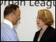 Secretary Spellings meets with Marc Morial, President and CEO of the National Urban League in New York City.