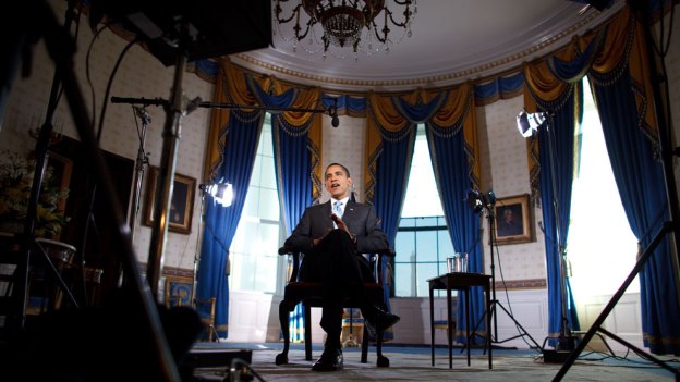 The President Films the Weekly Address