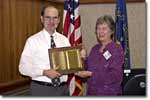 Rodney Long receiving the Regent's Award