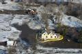 Aerial of flood effects in Minnesota