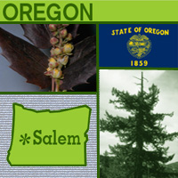 graphic map and images of Oregon