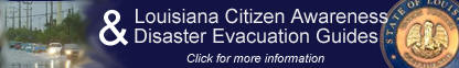 Louisiana Evacuation Maps Banner