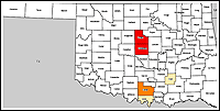 Map of Declared Counties for Disaster 1820