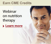 Earn  CME Credits; Webinar on nutrition therapy; Learn more.