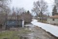 Levee protecting homes from flooding on the James River in North Dakota