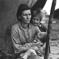 Migrant agricultural worker's family, 1936.