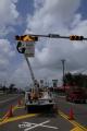 Texas Department of Transportation works to fix traffic lights.