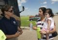 FEMA community relations worker speaks with a Texas resident