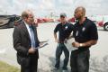FEMA Duptuy Administrator Johnson speaks with FEMA staff members in Houston