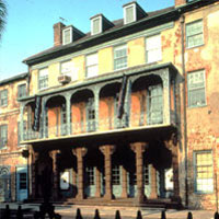 Photo of the front of the Dock Street Theater at 135 Church Street