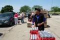 Volunteeers distribute water in Iowa
