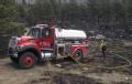 Water truck at a burned area of Colorado