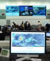 Monitors at the Emergency Operations Center in Texas