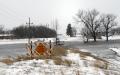 Road Closed sign in North Dakota