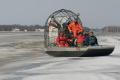 Water rescue team on an airboat in Fargo
