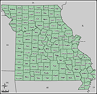 Map of Declared Counties for Emergency 3303