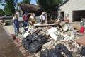 Resident with a debris pile in Iowa