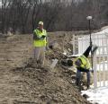 Measuring the height of the Red River of the North in Fargo, ND