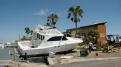 A boat left high and dry by Hurricnae Dolly