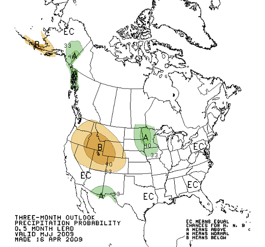 Latest 90 Day Precipitation Outlook