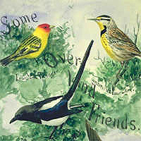 Illustration of three birds