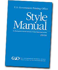 U.S. GPO Style Manual, 30th edition, 2008