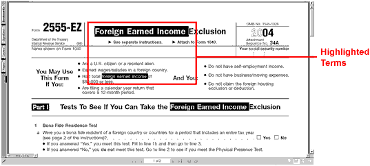 In-Document Highlighting PDF