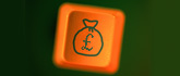 Money symbol on computer key
