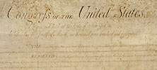 A photo of the U.S. Constitution