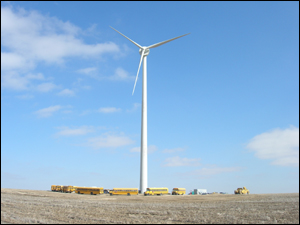 The dedication of the 900-kW Americas Wind Energy wind turbine installed in Wray, Colorado by the Wray School District RD-2.