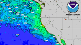 Contoured ocean features