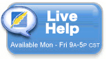 Live Help is available Monday through Friday 9 a.m. to 5 p.m. central standard time