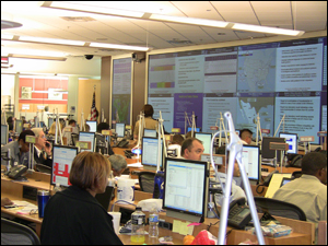 CDC staffers in the Emergency Operations Center