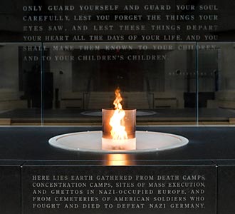 Eternal flame in the Hall of Remembrance