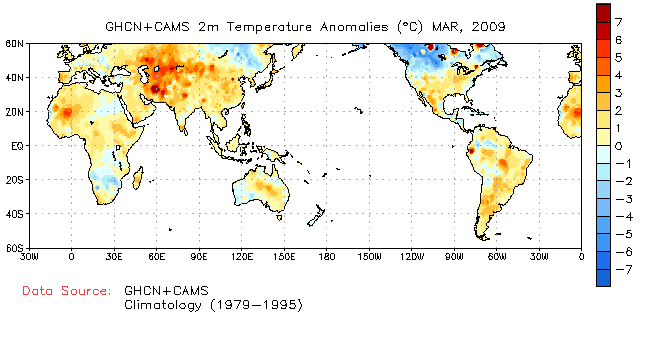 Monthly anomaly 2m Temperature