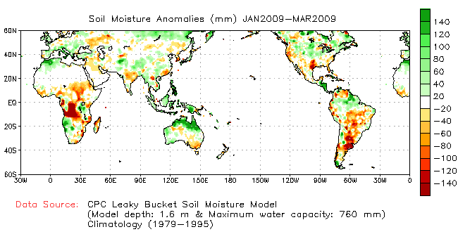 Seasonal anomaly Soil Moisture