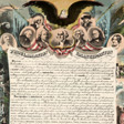 Detail of a fancy printing of the Emancipation Proclamation.