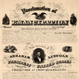 Illustrated copy of the Emancipation Proclamation.