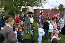 Kids gather at NWFSC to learn about marine science.