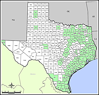Mapa de condados declarados del emergencias 3294
