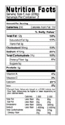 small Nutrition Facts Label