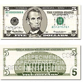 Series 1999-2003A $5 Bill