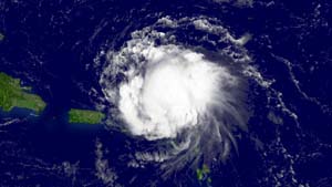 NOAA image of Tropical Storm Chris taken at 10:15 a.m. EDT on Aug. 2, 2006.