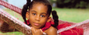 Young girl in hammock