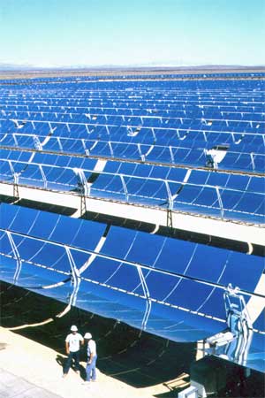 World's largest solar power facility, located near Kramer Junction, Calif.