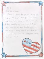 Kids to Kids Drawing Thanking Rescue Workers in the WTC and Pentagon Attacks. Thumbnail image, clicking will load larger image & caption.