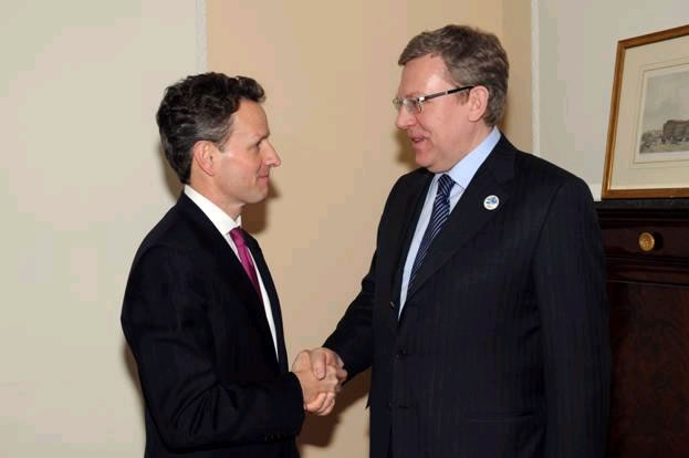 Treasury Secretary Tim Geithner met today with Russian Finance Minister Alexei Kudrin in Rome