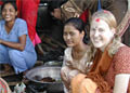 Amy Clark (right) in Nepal.